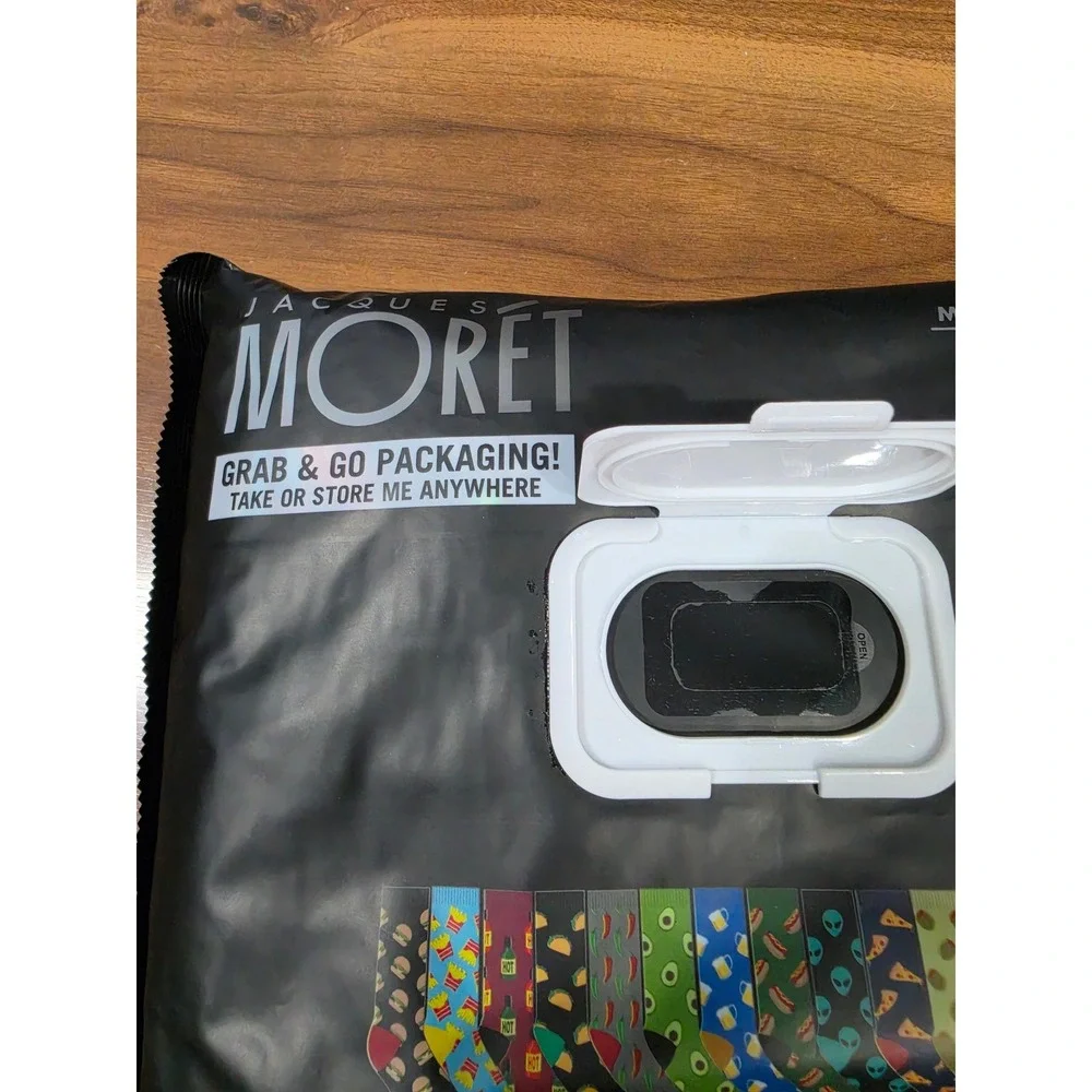 Jacques Moret Crew Socks Mens 6.5-12 Multicolor New 15 Pair Bundle Novelty